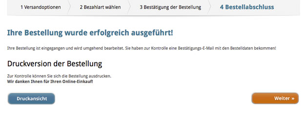 Bestellabschluss